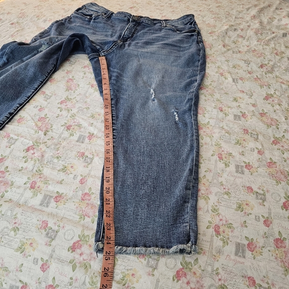Kut Abigail Crop Straight Leg Jeans Ripped Torn Womens Plus Size 18 W - Picture 10 of 11